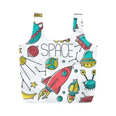 Space-cosmos-seamless-pattern-seamless-pattern-doodle-style Full Print Recycle Bag (m) by Salman4z