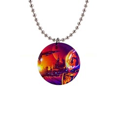 Far-future-human-colonization 1  Button Necklace