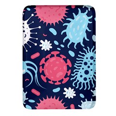 Seamless-pattern-microbes-virus-vector-illustration Rectangular Glass Fridge Magnet (4 Pack) by Salman4z