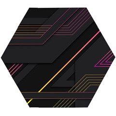 Gradient-geometric-shapes-dark-background Wooden Puzzle Hexagon