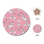 Cute-unicorn-seamless-pattern Playing Cards Single Design (Round) Front