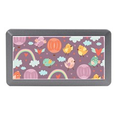 Cute-seamless-pattern-with-doodle-birds-balloons Memory Card Reader (mini)