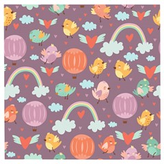 Cute-seamless-pattern-with-doodle-birds-balloons Wooden Puzzle Square