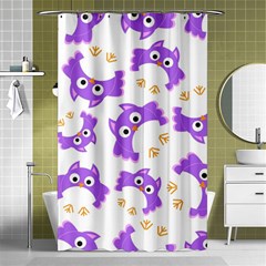 Purple-owl-pattern-background Shower Curtain 48  X 72  (small)  by Salman4z