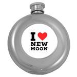 I love new moon Round Hip Flask (5 oz) Front