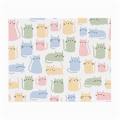 Cute-cat-colorful-cartoon-doodle-seamless-pattern Small Glasses Cloth