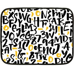 Letters-pattern Two Sides Fleece Blanket (mini) by Salman4z