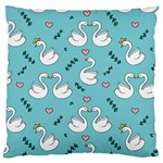 Elegant Swan Pattern Design Large Cushion Case (Two Sides) Back