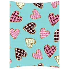 Seamless Pattern With Heart Shaped Cookies With Sugar Icing Back Support Cushion by pakminggu