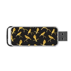 Background With Golden Birds Portable Usb Flash (two Sides) by pakminggu