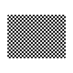 Black And White Checkerboard Background Board Checker Premium Plush Fleece Blanket (mini) by pakminggu