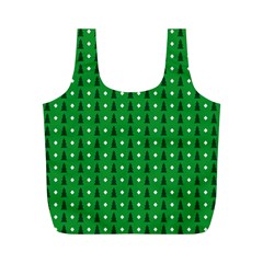 Green Christmas Tree Pattern Background Full Print Recycle Bag (m) by pakminggu