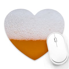 Beer Foam Bubbles Alcohol Glass Heart Mousepad by pakminggu