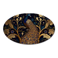 Peacock Plumage Bird  Pattern Graceful Oval Magnet