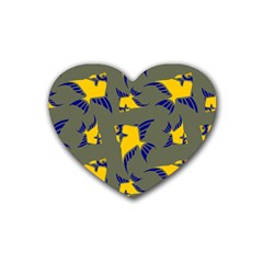 Background Pattern Texture Design Wallpaper Rubber Coaster (heart) by pakminggu