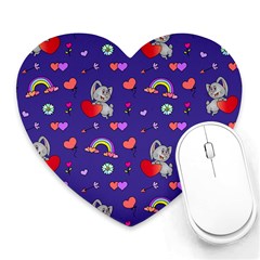 Texture Seamless Digital Scrapbooking Decorative Heart Mousepad by pakminggu