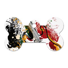 Electric Guitar Dog Tag Bone (one Side) by pakminggu