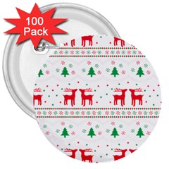 Red Green And Blue Christmas Themed Illustration 3  Buttons (100 Pack)  by pakminggu