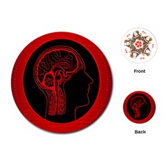 Artificial Intelligence Brain Think Playing Cards Single Design (round) by pakminggu