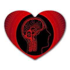 Artificial Intelligence Brain Think Heart Mousepad by pakminggu