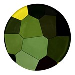 Mosaic Structure Background Tile Round Glass Fridge Magnet (4 pack) Front