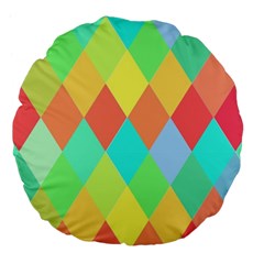 Low Poly Triangles Large 18  Premium Flano Round Cushions by danenraven