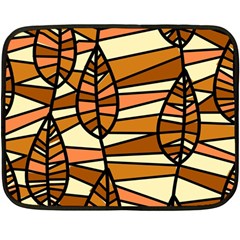 Autumn Leaf Mosaic Seamless Two Sides Fleece Blanket (mini)