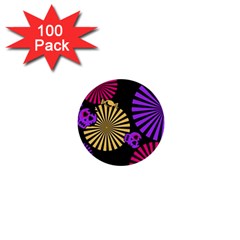 Seamless Halloween Day Of The Dead 1  Mini Buttons (100 Pack) 