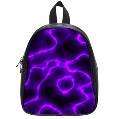 Purple Pattern Background Structure School Bag (small)