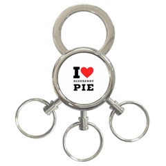 I Love Blueberry 3-ring Key Chain