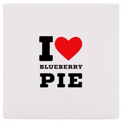 I Love Blueberry Uv Print Square Tile Coaster  by ilovewhateva