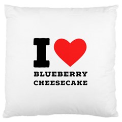 I Love Blueberry Cheesecake  Large Premium Plush Fleece Cushion Case (one Side) by ilovewhateva