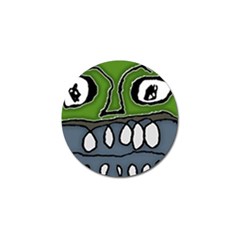 Extreme Closeup Angry Monster Vampire Golf Ball Marker by dflcprintsclothing