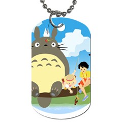 My Neighbor Totoro Totoro Dog Tag (two Sides) by Mog4mog4