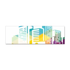 Silhouette Cityscape Building Icon Color City Sticker (bumper) by Mog4mog4