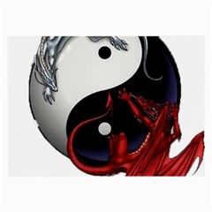 Yin And Yang Chinese Dragon Large Glasses Cloth by Mog4mog4