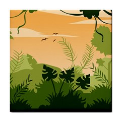 Forest Images Vector Tile Coaster by Mog4mog4