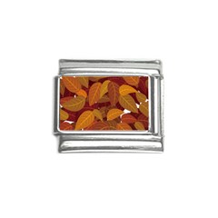 Watercolor Leaves Leaf Orange Italian Charm (9mm)