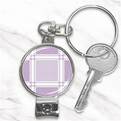 Square Purple Pattern Bead Purple Keffiyeh Purple Geometric Headdress Angle Violet Rectangle Nail Clippers Key Chain