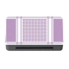 Square Purple Pattern Bead Purple Keffiyeh Purple Geometric Headdress Angle Violet Rectangle Memory Card Reader With Cf by Bakwanart