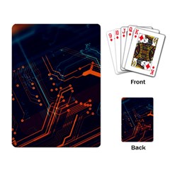 Abstract Colorful Circuit Playing Cards Single Design (rectangle) by Bakwanart