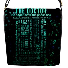 Tardis Doctor Who Technology Number Communication Flap Closure Messenger Bag (s) by Bakwanart
