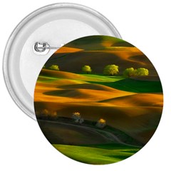 Landscape Usa Nature Washington State Trees Field Palouse 3  Buttons by Bakwanart