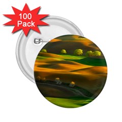 Landscape Usa Nature Washington State Trees Field Palouse 2 25  Buttons (100 Pack)  by Bakwanart