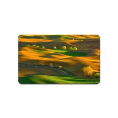 Landscape Usa Nature Washington State Trees Field Palouse Magnet (name Card) by Bakwanart