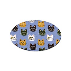 Cat Cat Background Animals Little Cat Pets Kittens Sticker Oval (100 Pack) by 99art