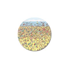 Waldo Cartoon Where s Wally Water Sky Sea Day Nature Golf Ball Marker (10 Pack) by 99art