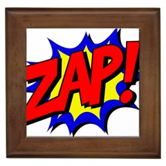 Zap Comic Book Fight Framed Tile by 99art