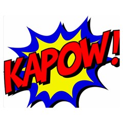 Kapow-comic-comic-book-fight Premium Plush Fleece Blanket (medium)