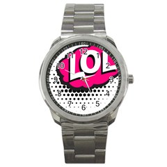 Lol-acronym-laugh-out-loud-laughing Sport Metal Watch by 99art